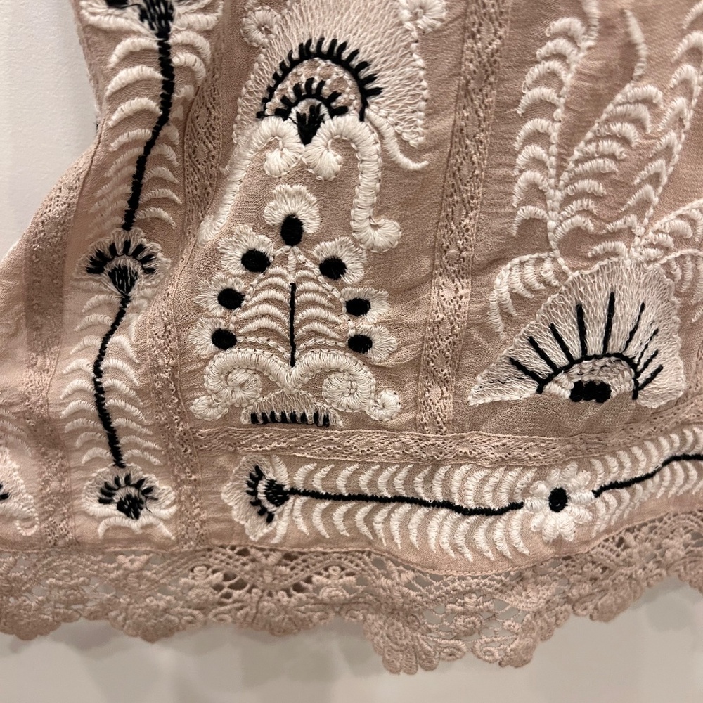 Anthropologie Maeve Embroidered Sleeveless Midi Slip Dress XS - *FREE* Shipping - Picture 12 of 12